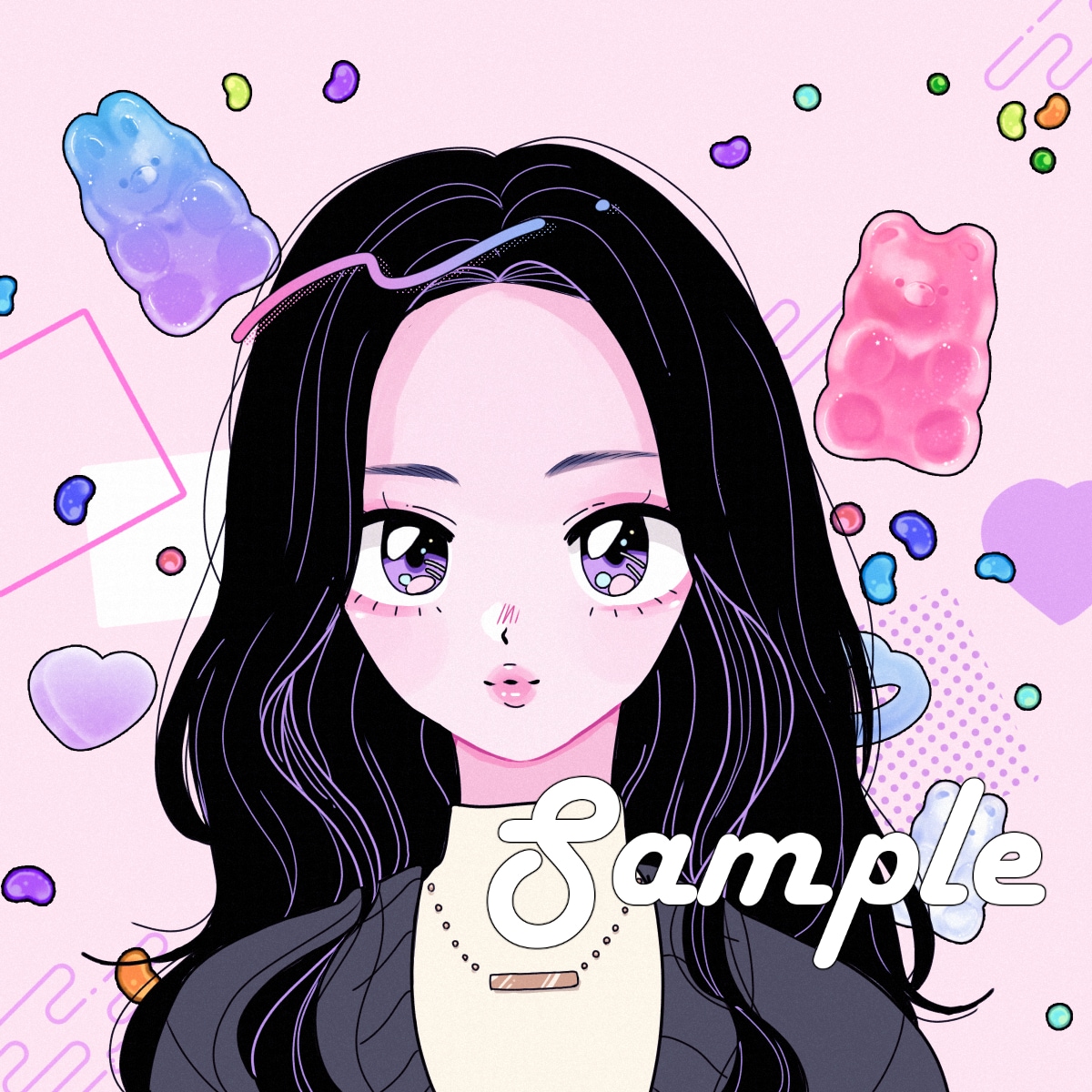 80~90年代風イラスト・アイコン制作します 80年代・90年代風のレトロ・ニューレトロなポップなイラスト イメージ5