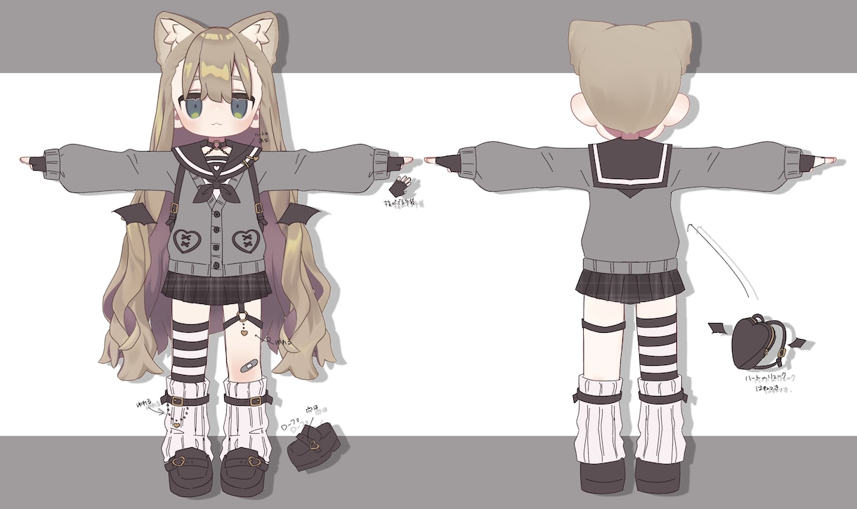VTuber向け衣装デザインを制作します 実績作りのため先着3件まで5000円で受付中！ イメージ9