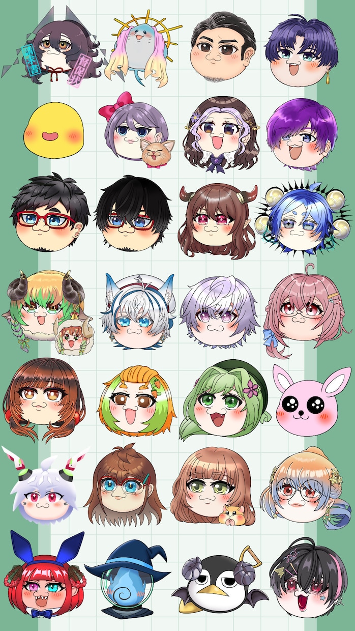 アイコン向けのデフォルメイラストを描きます モチモチキュートで個性的！他にないデフォルメイラスト！ イメージ1