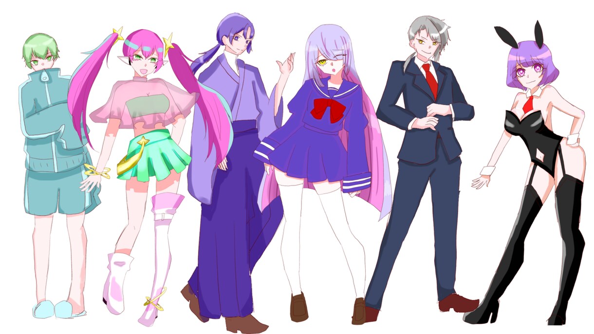 理想のキャラクター、作成します IRIAMやTRPGなどに使える全身立ち絵を制作します。 イメージ3