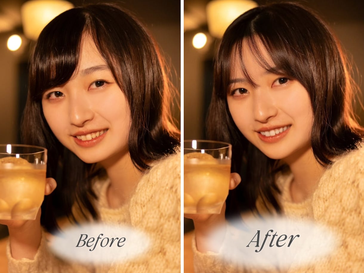 マッチングアプリでモテる顔に加工【別人級】にします プロフ画像、インフルエンサー、ウェディング、ナイトワーク イメージ2