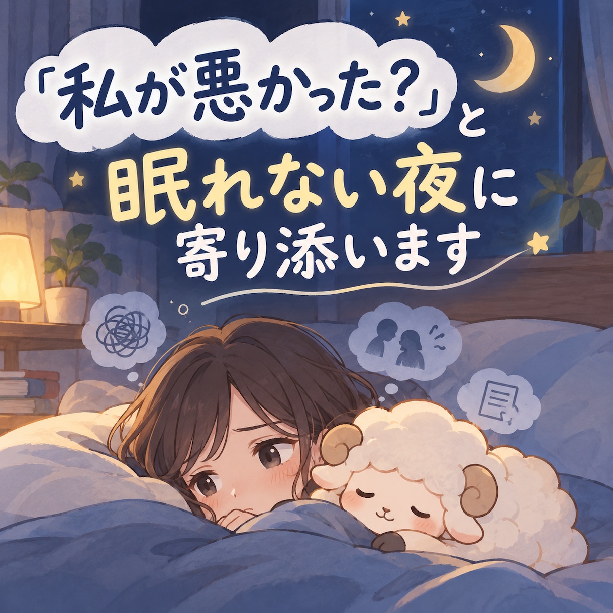 一人反省会で眠れない夜に寄り添います 嫌だったこと、気になる一言。眠る前に一緒に整理しませんか？ イメージ1