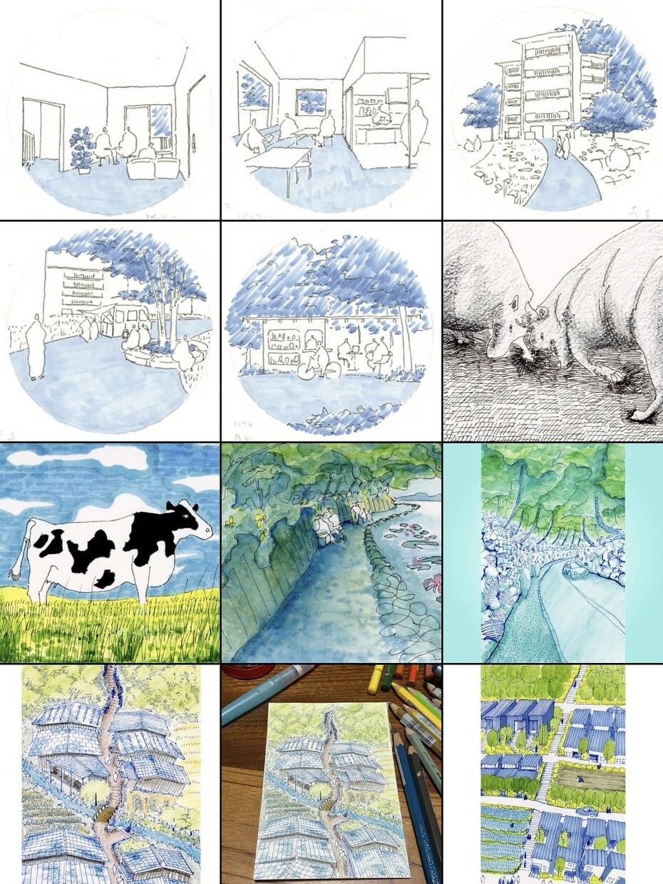 初回限定価格　建築、街、自然のイラスト描きます あなたの想い描く建物、街、自然をイラストで表現します。 イメージ1