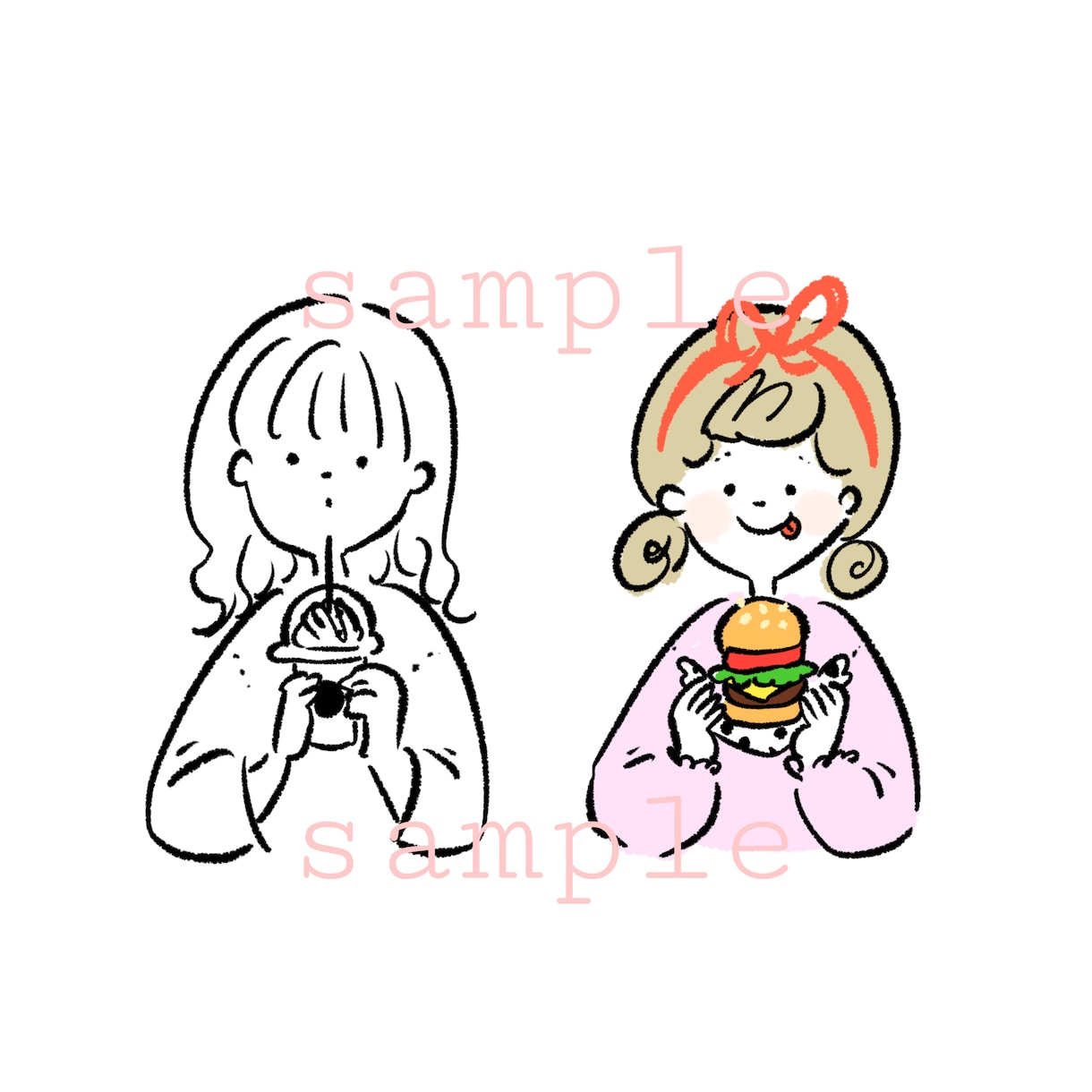 シンプル＆ほっこり♡アイコンイラストお描きします ♥SNSなどにぴったり！♥お気に入りの1枚を制作します♪ イメージ6