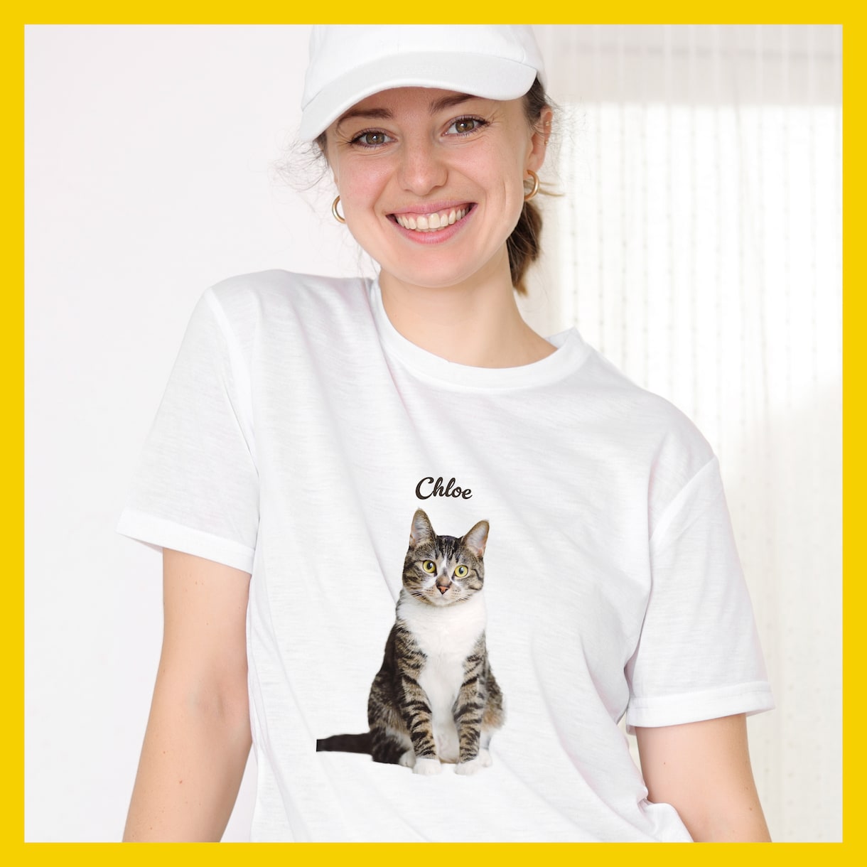 ペットのお写真でオリジナルTシャツつくります 写真と名前を送るだけ。ペットとの思い出に。プレゼントOK！ イメージ3