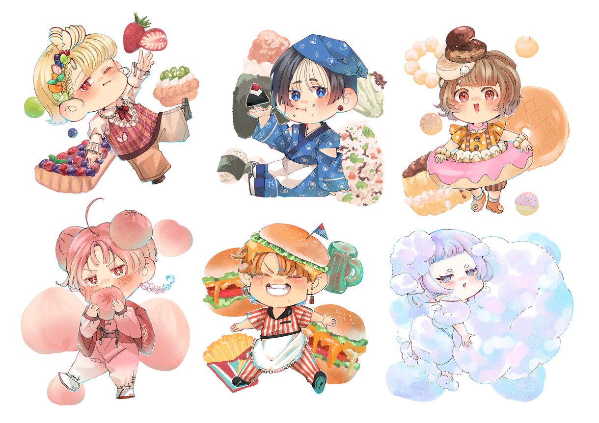 SDキャラのイラスト作成します SNSのアイコン等におすすめのSDキャライラストを作成します イメージ5