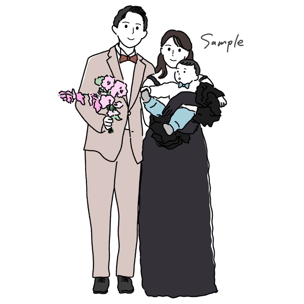 シンプルイラスト♡ ゆるい線画アイコン描きます 2人まで無料・小物いくつでも無料！即日〜5日のスピード納品♥ イメージ9