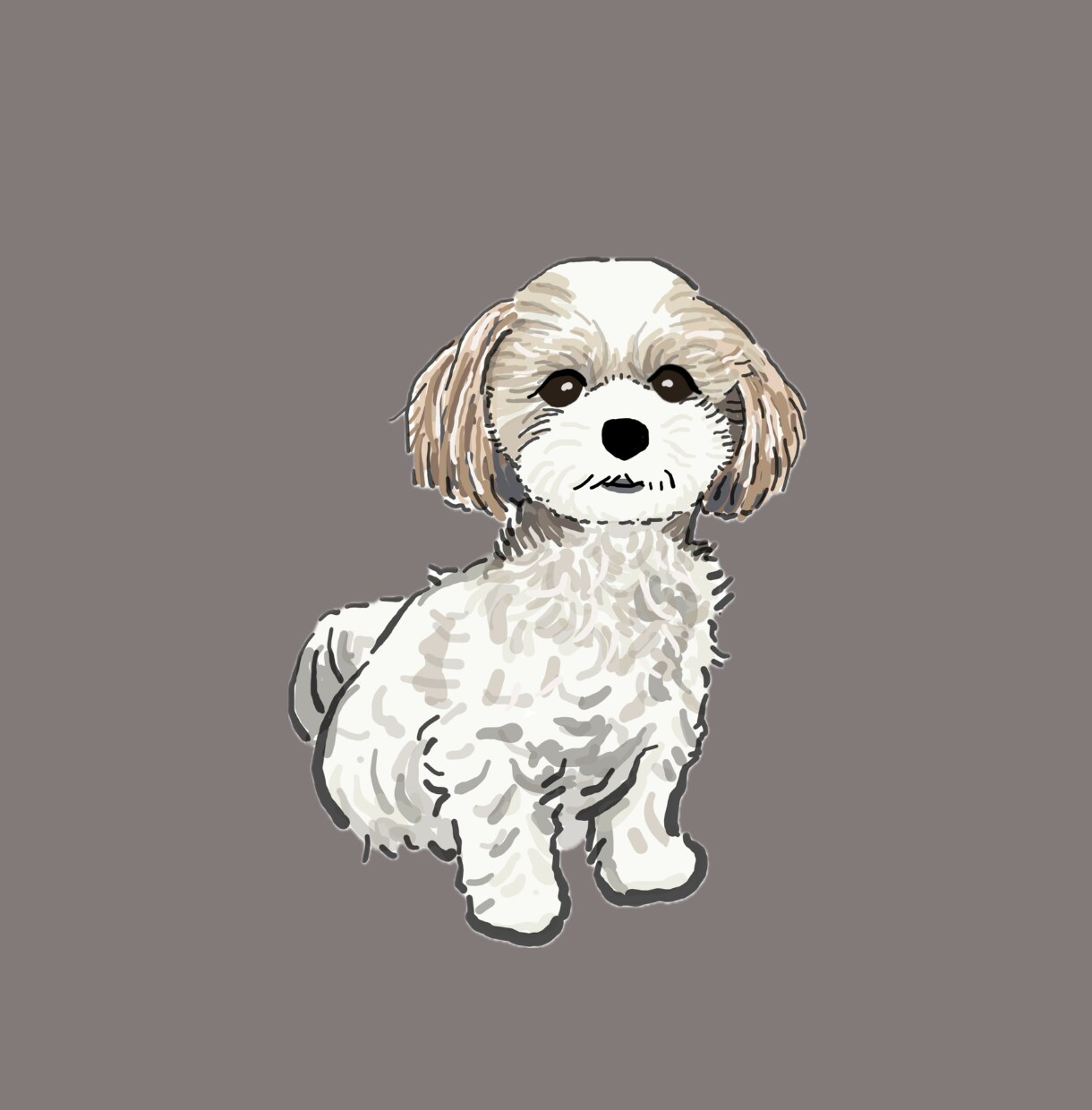 写真から犬の似顔絵を描きます お気に入りの表情の「ワンちゃんの写真」から似顔絵を描きます イメージ10
