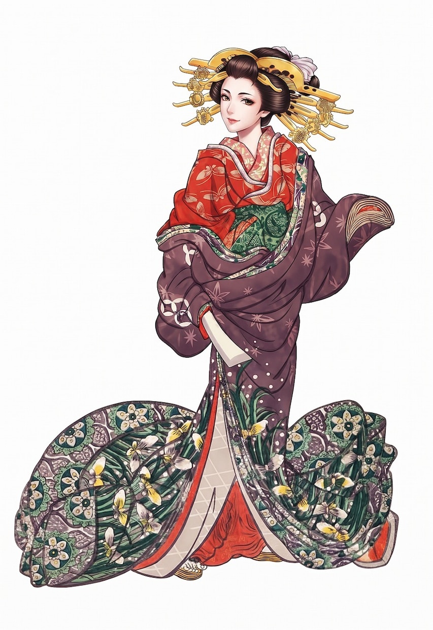 息を呑むほど美しい『和風・美人画』を描きます 着物や花魁のイラスト、小説の表紙、MV用に。商用利用も大歓迎 イメージ2