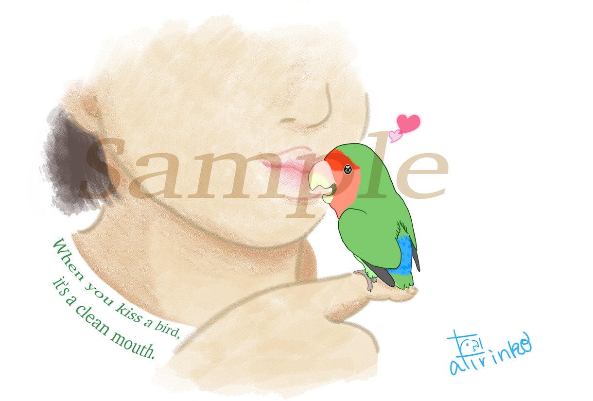 ペットの鳥さんの似顔絵イラストを描きます 世界で2番目にあなたのペットを愛します(>’o’)> ♥ イメージ2