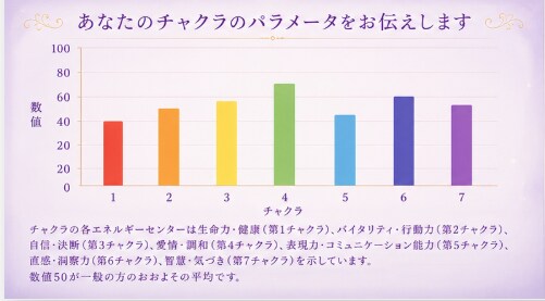 7つのチャクラから心とエネルギー状態を読み解きます 7つのチャクラ状態を数値化します イメージ3