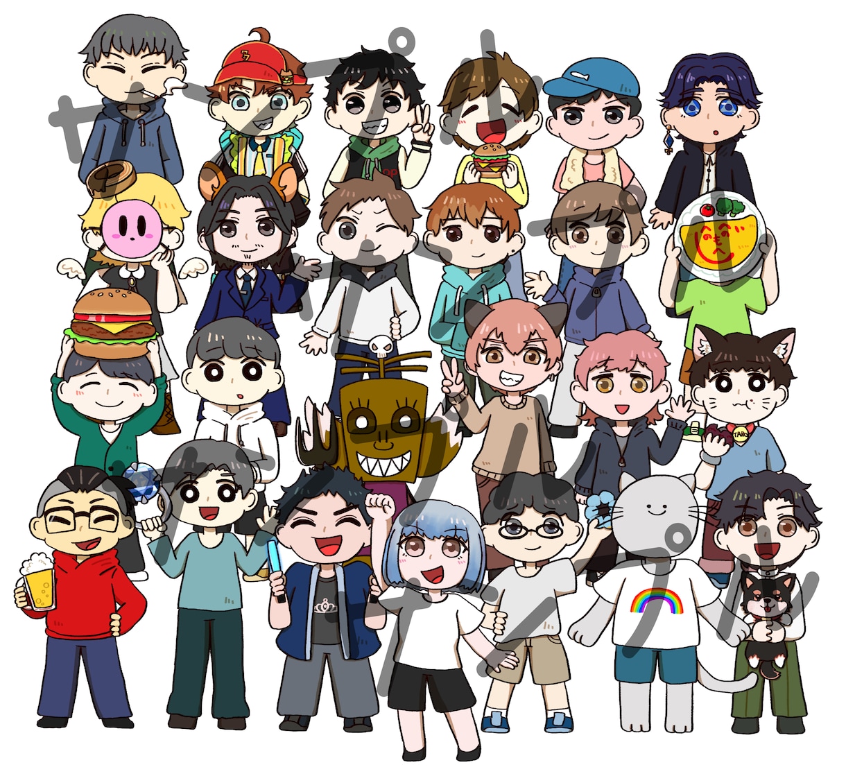 オリキャラやVTuberをミニキャラにします 【商用利用可】やさしい絵本風デフォルメ描きます【SD】 イメージ3