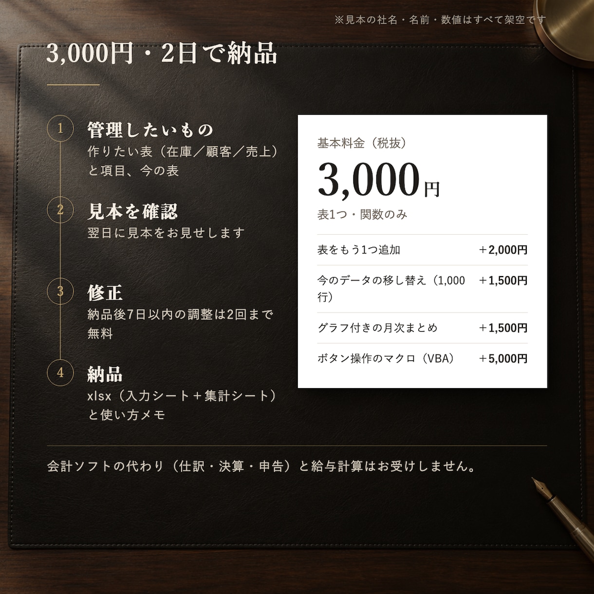 バラバラの台帳を毎日使える管理表にまとめます 在庫・顧客・売上から1種類。入力と集計をひとつに イメージ3