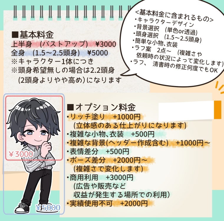 商用利用OK☆ポップでかわいいミニキャラ描きます デザインからおまかせでもOK！絵柄と頭身選べます◎ イメージ2