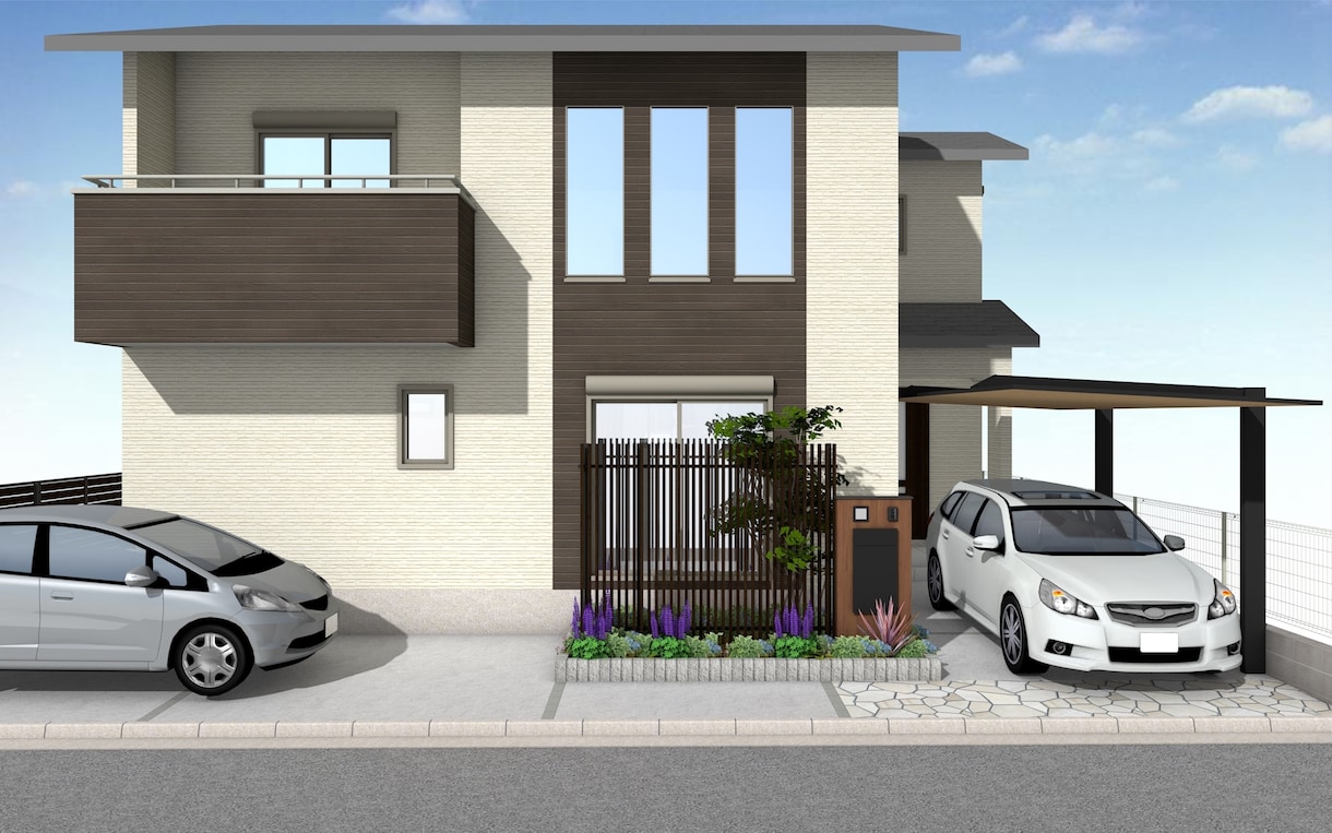新築戸建住宅の外構図面を3Ｄパースで作ります 【今だけお値引き！】現役プランナーと創る理想のエクステリア イメージ2