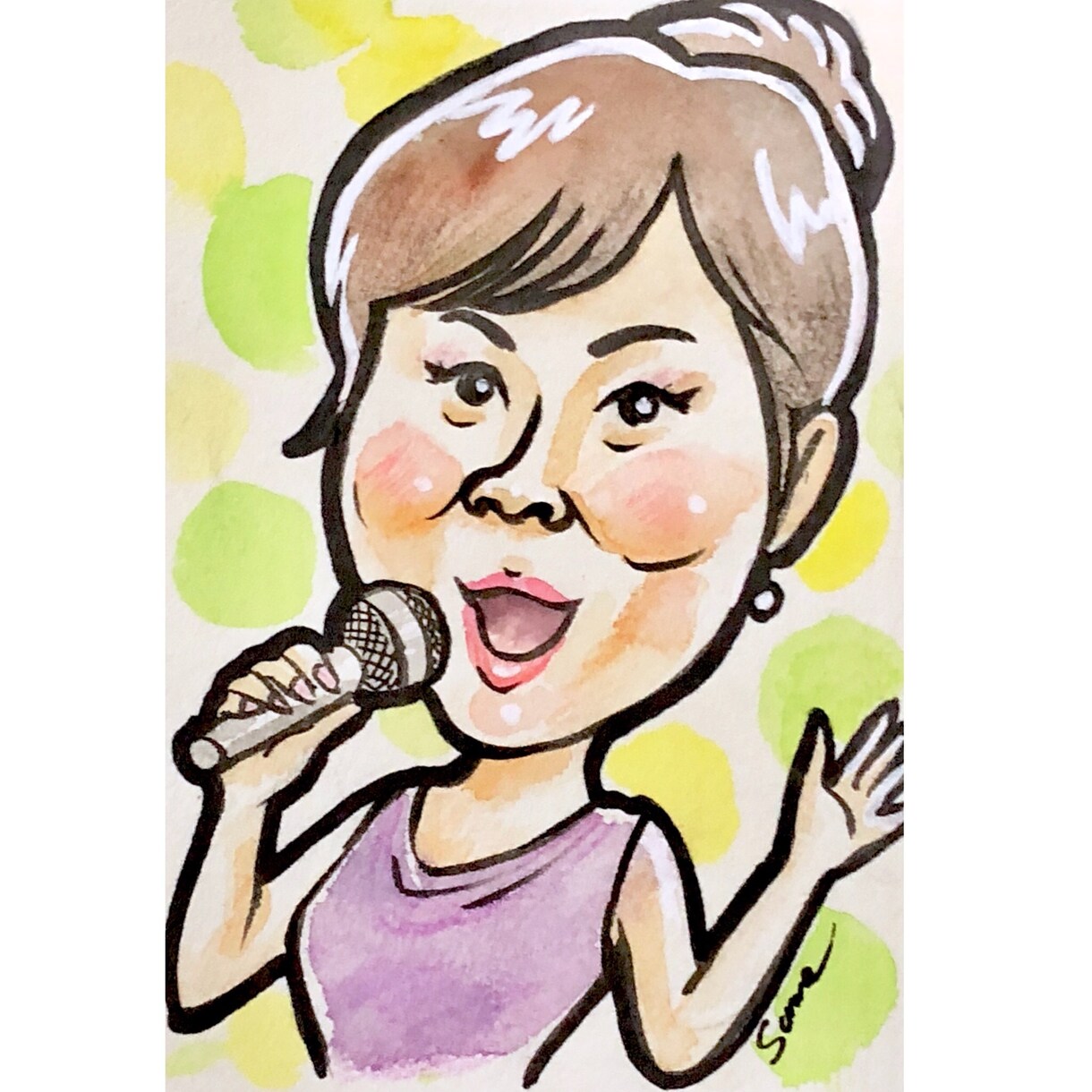 ハガキサイズの似顔絵お描きします お手頃な小さなサイズの似顔絵です。プレゼントに最適! イメージ7