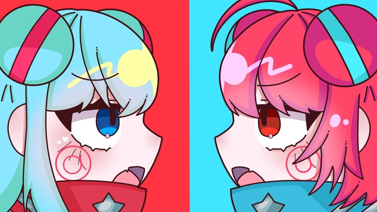 歌ってみたのサムネイル描きます お菓子代稼がせてください。キャラの可愛さを最大限魅せます。 イメージ1