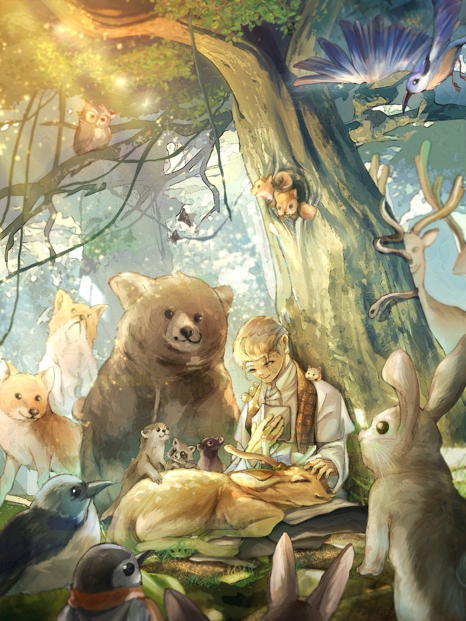 ゲーム業界現役アーティストが、美麗な一枚を描きます ゲームCG制作経験を活かし、背景・キャラ幅広く対応可能です イメージ2