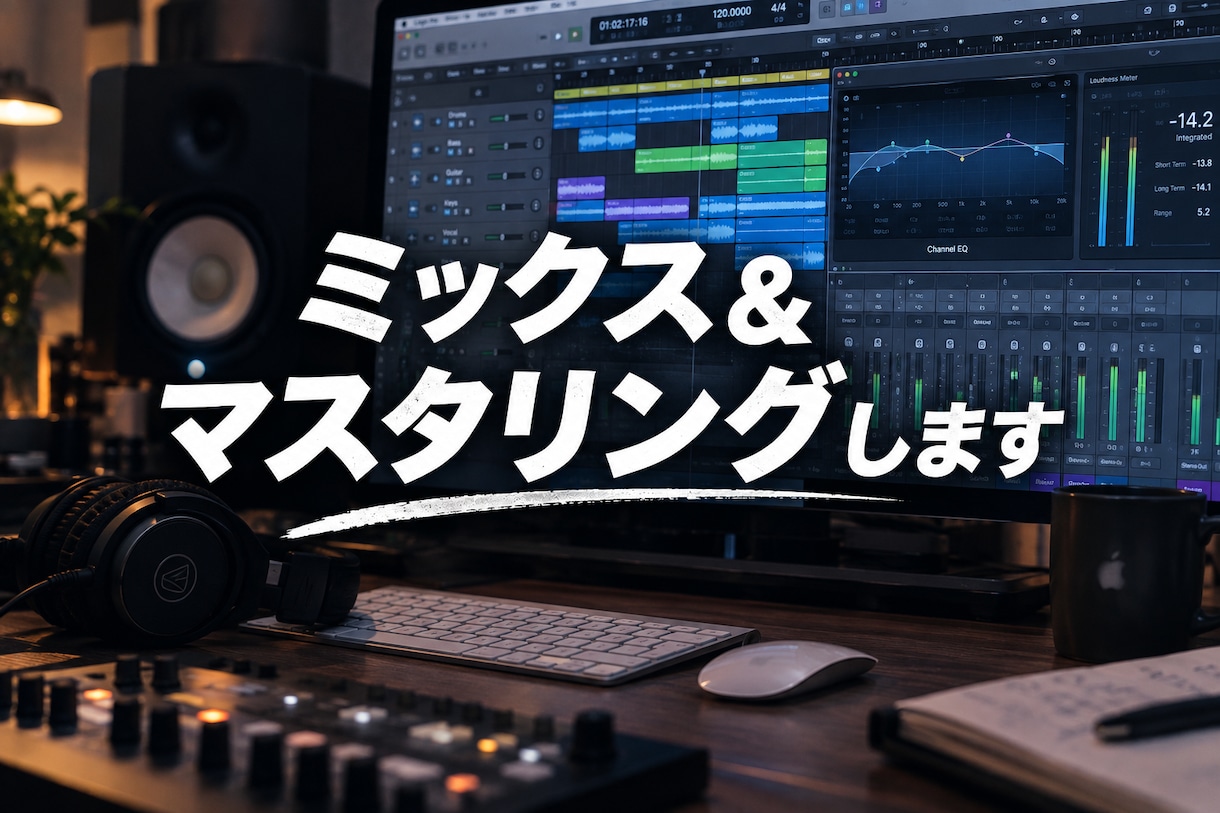 歌ってみたミックス、マスタリングいたします 各プラットフォームへの配信、デモ音源制作等その他用途に是非！ イメージ1