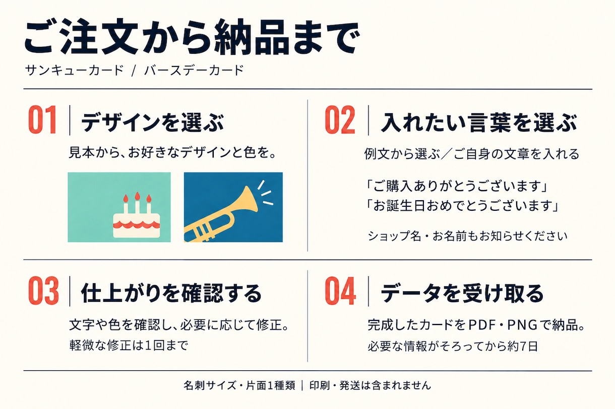 個性派サンキュー・バースデーカードを制作します レトロでポップなデザインで、感謝もお祝いもあなたらしく イメージ8