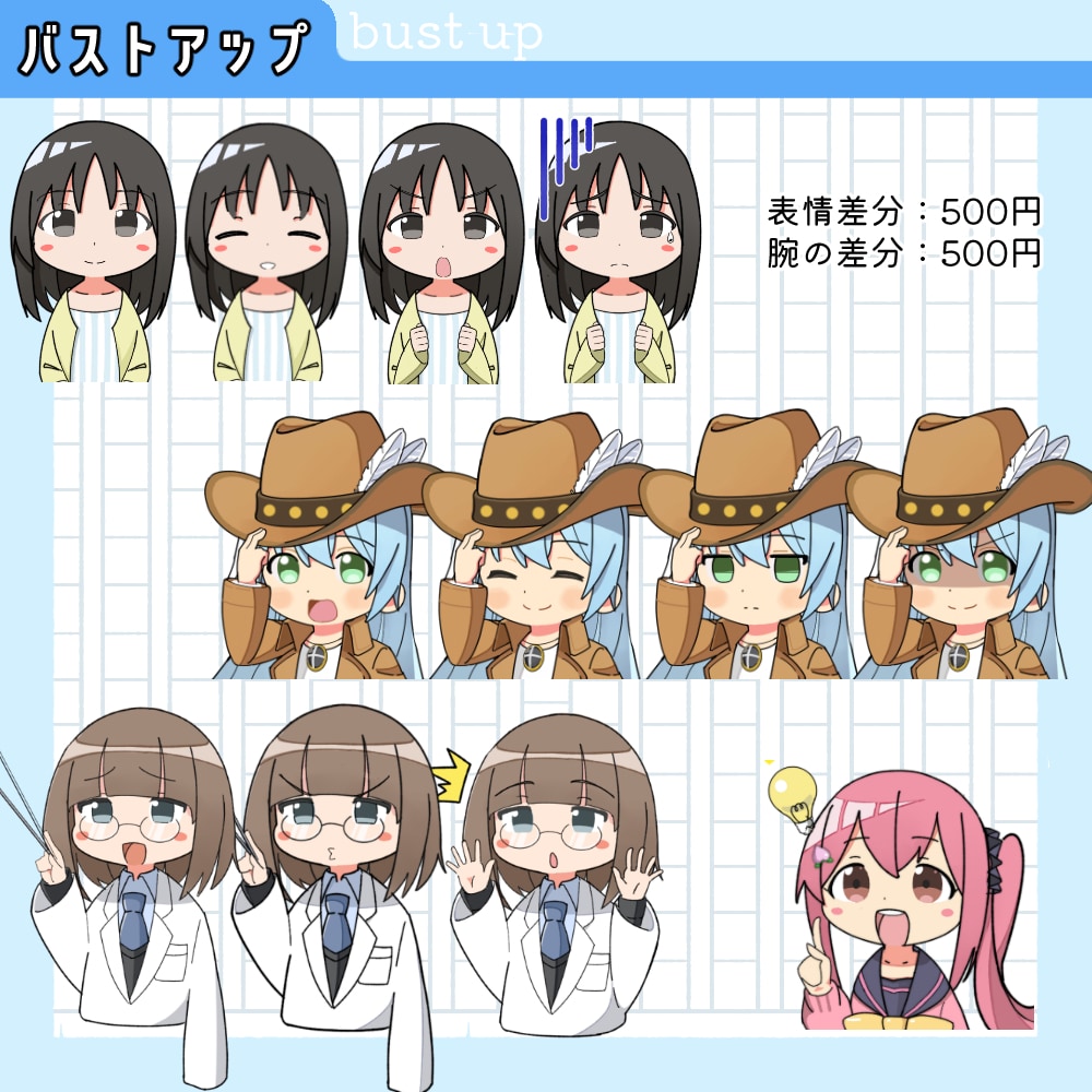 ちびキャラ・デフォルメキャラクターお描きします かわいいミニキャラをSNSのアイコンや動画配信に！ イメージ4