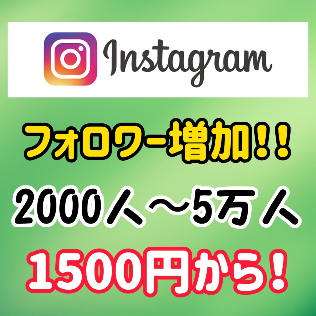 Instagramフォロワー2000人増加します わからないことがあればご気軽に相談ください イメージ8