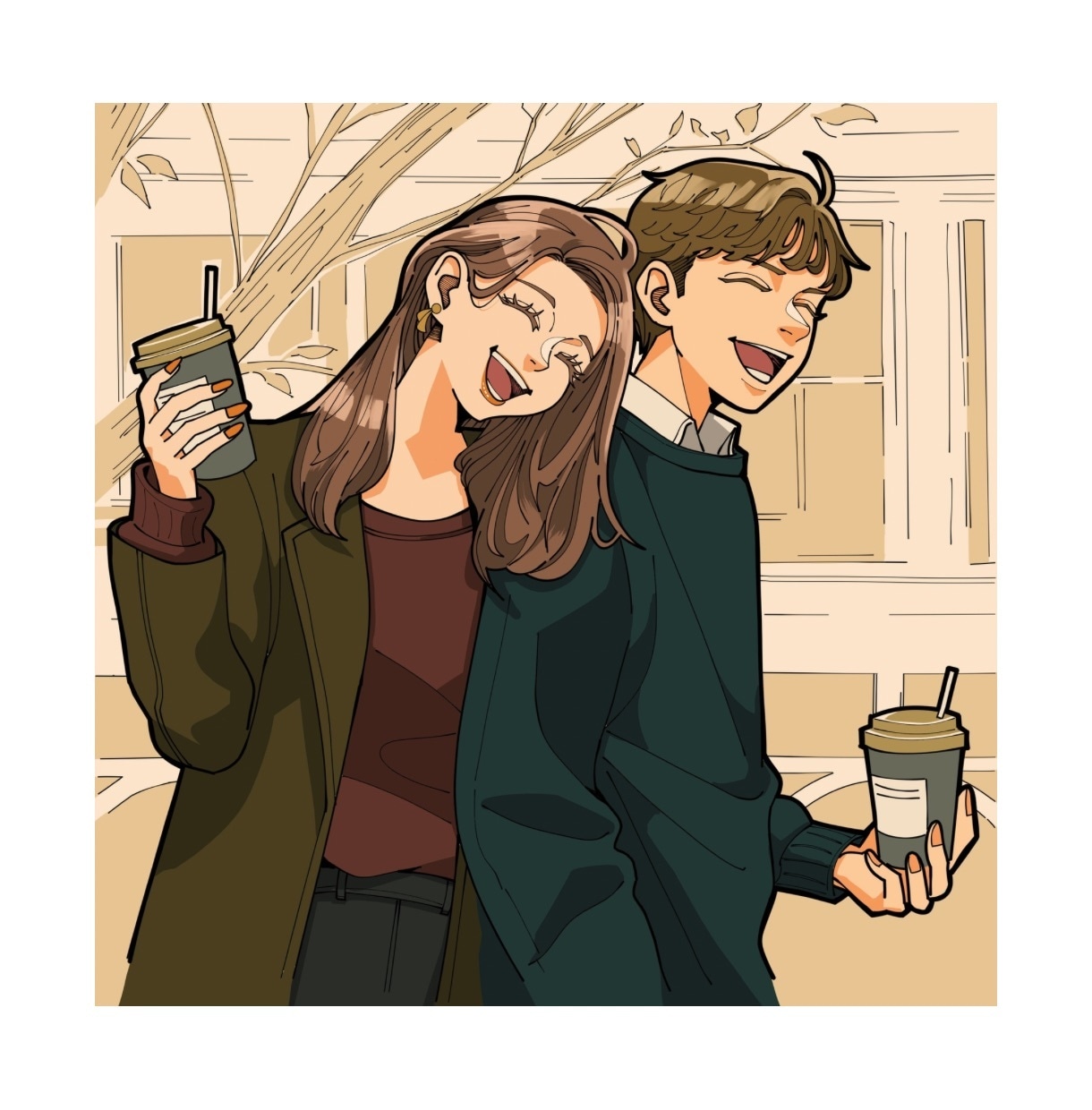 思い出に残るペアイラストお描きします 記念日や誕生日のプレゼントにおすすめ！商用利用可♪ イメージ6