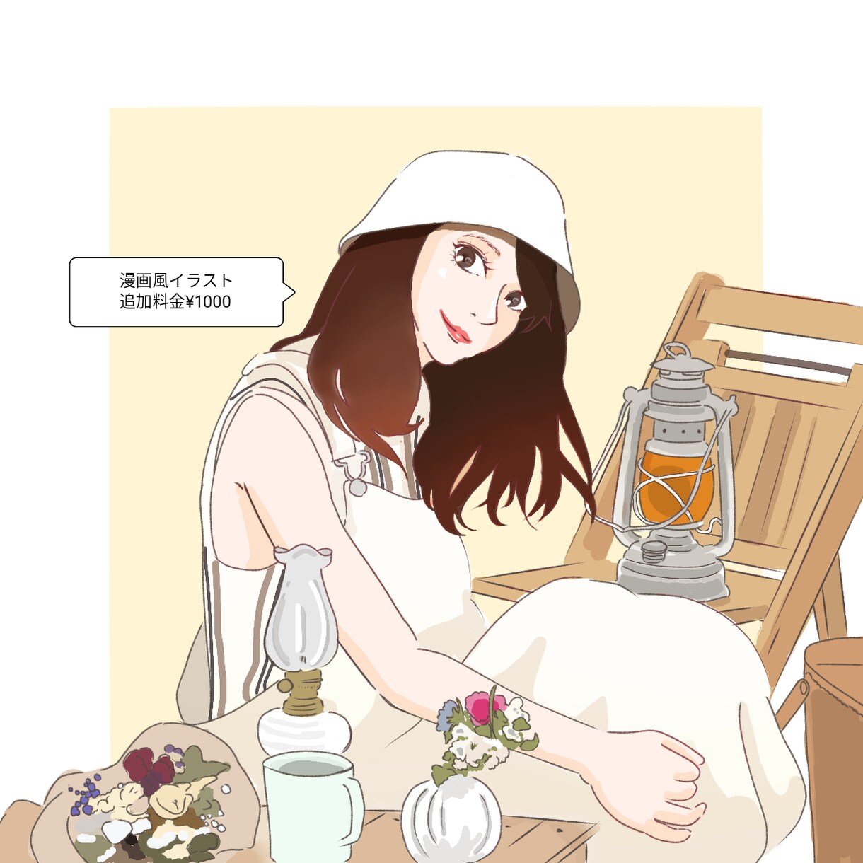 キャンプのアイコン描きます キャンプの素敵なお写真をイラストにします！ イメージ7