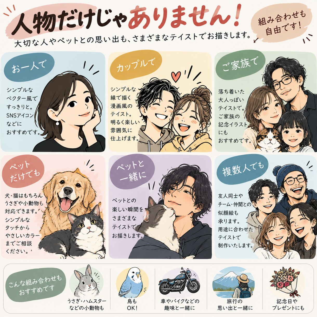 写真から印象に残る似顔絵を制作します あなたらしさを、味のある似顔絵に仕上げます イメージ2