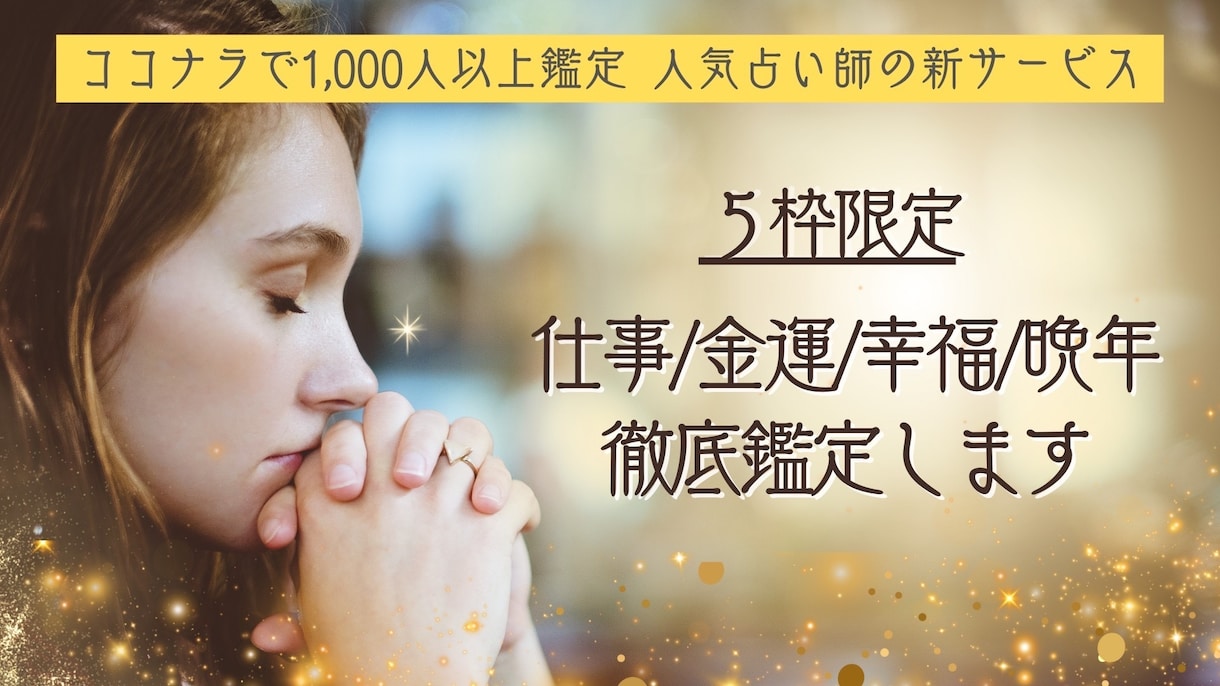 人生鑑定記録　仕事/金運/幸福/晩年徹底鑑定します 仕事運と金運のデラックスボックス！！ イメージ3