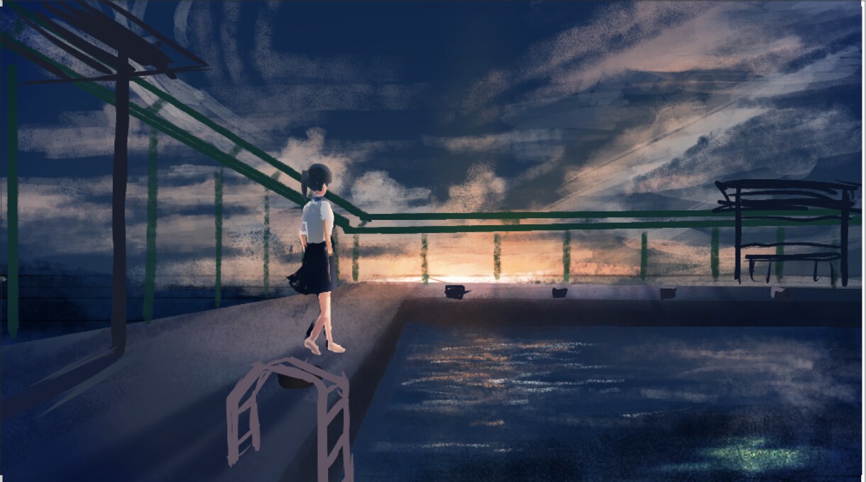 歌ってみた・リリックMV用の一枚絵を制作します 歌い手専属。言葉にならない感情を、歌に寄り添う一枚絵にします イメージ1