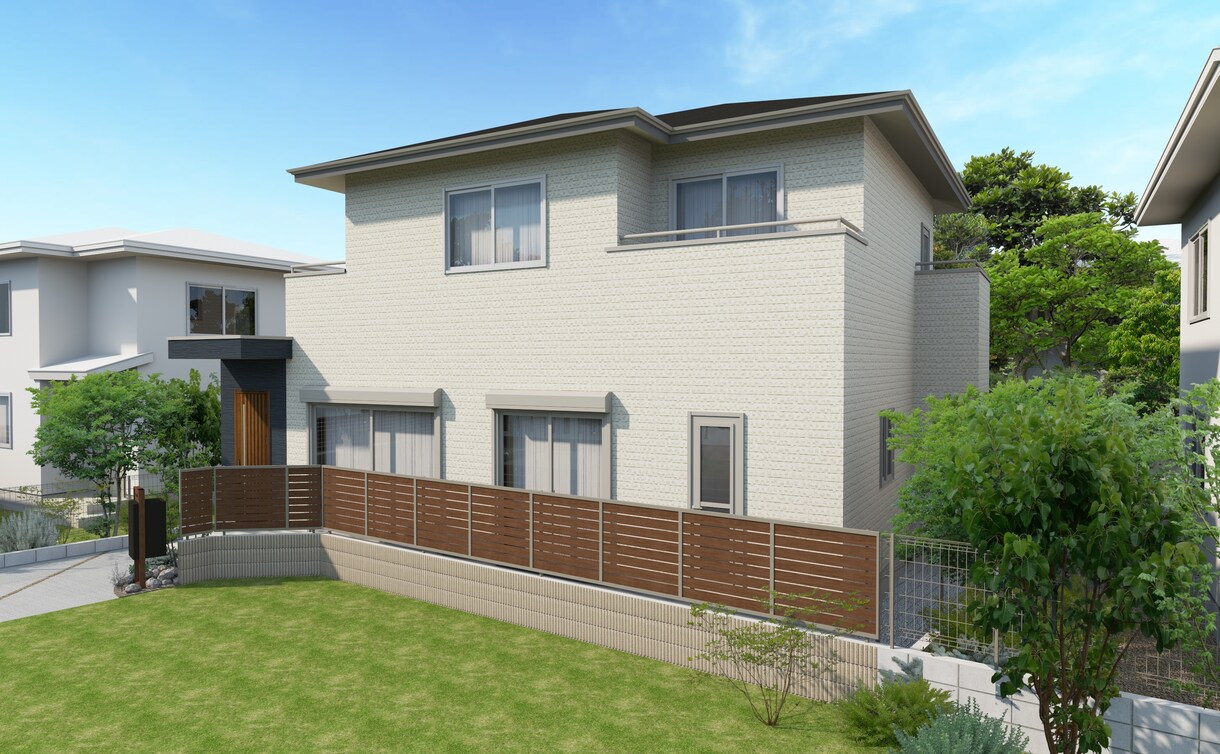 戸建住宅の外観・外構CGパース制作ます 外構施工店・戸建工務店様向け　販売促進・お客様提案用に イメージ2
