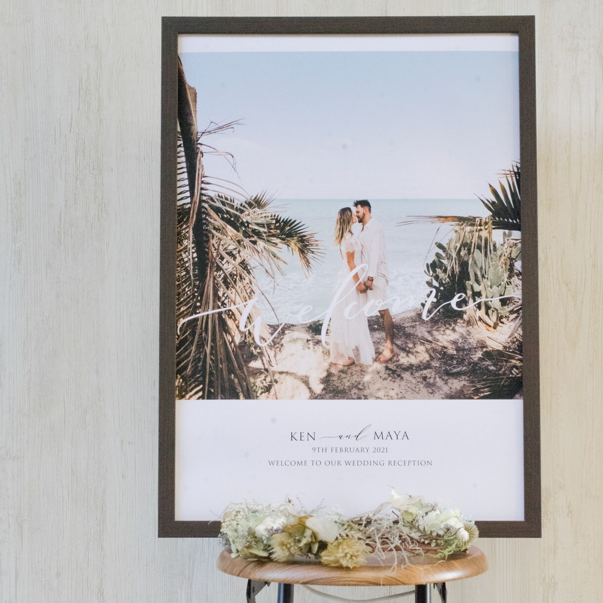 海外センスのお洒落なウェルカムボードお作りします 【プロの写真加工付き】カリグラフィー結婚式アイテム_MD2 イメージ2