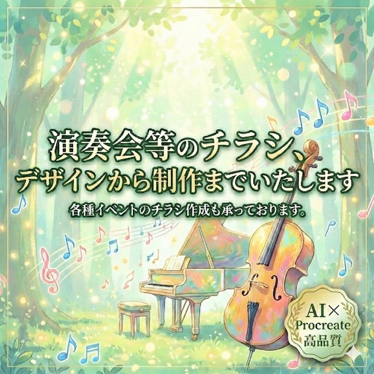 演奏会等のチラシ、デザインから制作までいたします 各種イベントやチラシ作成を承っております。 イメージ1