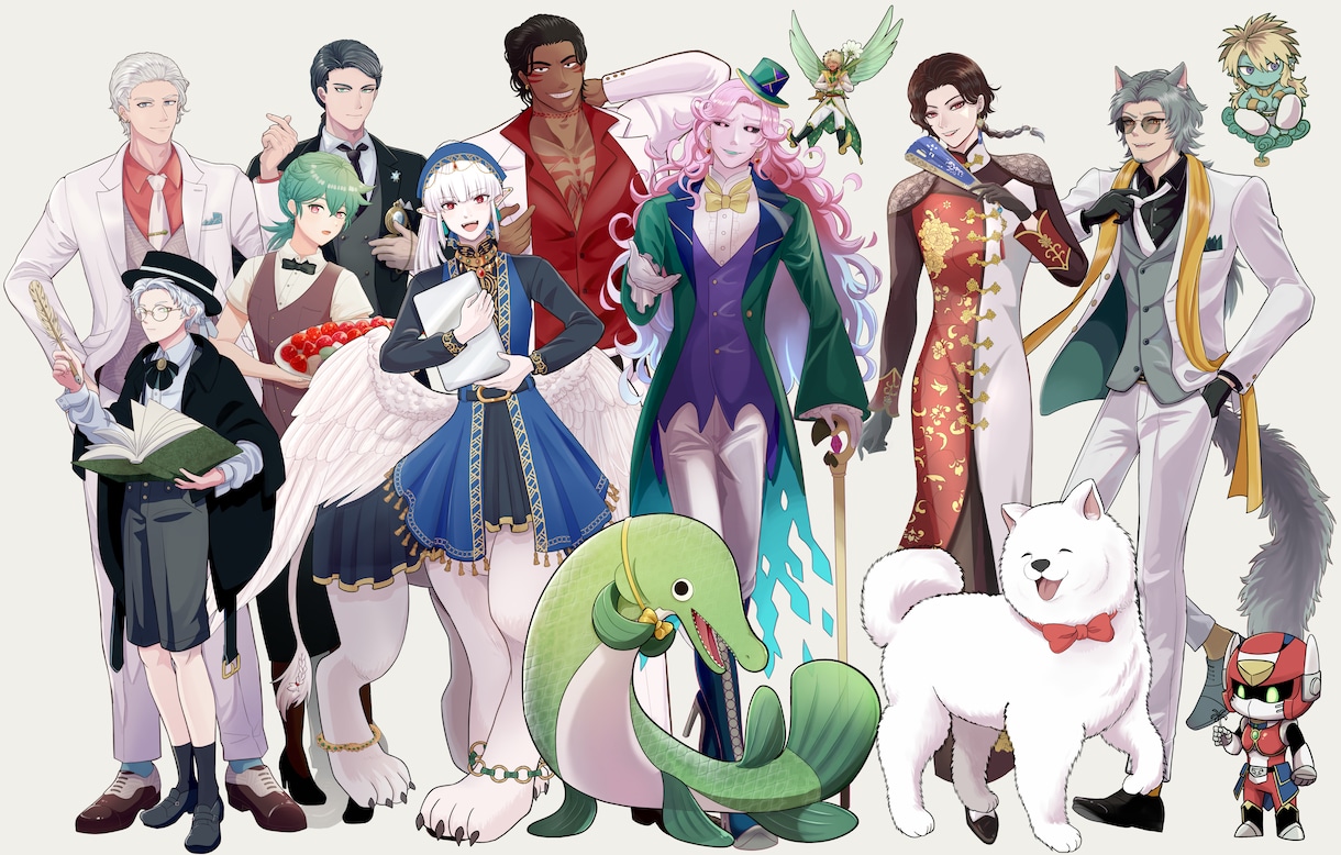 キャラデザ立ち絵　制作します 小動物からおじさんまで、幅広いキャラクターを承ります イメージ10