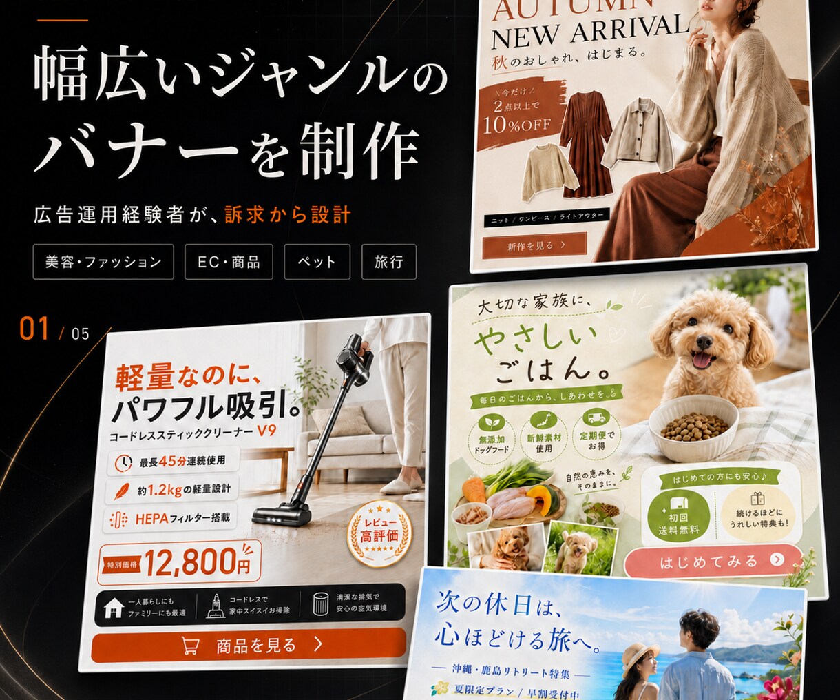 現役マーケ責任者がバナーを制作します 見た目だけで終わらない、目的から考えるWeb画像制作 イメージ1