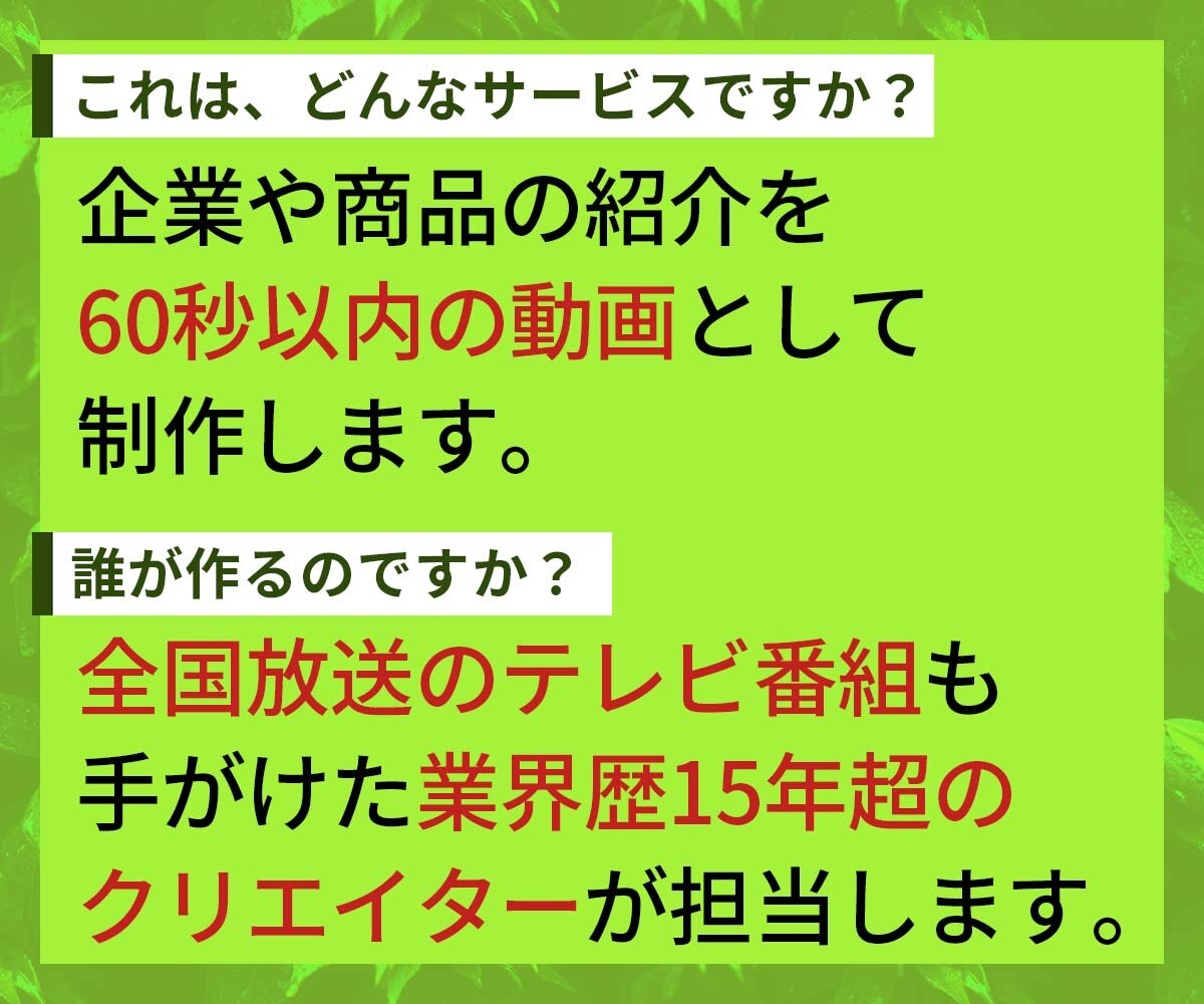 企業紹介や商品・サービスの紹介動画を作ります 業界経験15年超の動画クリエイターがあなたのビジネスを応援 イメージ2