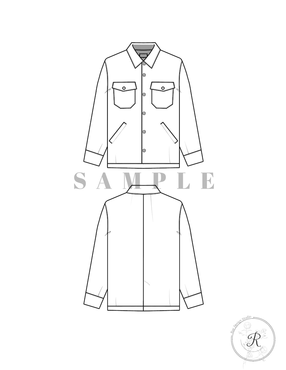 ファッションフラット画をデザイン、作成します Tech Pack ファッション　衣服のフラット画の作成 イメージ1