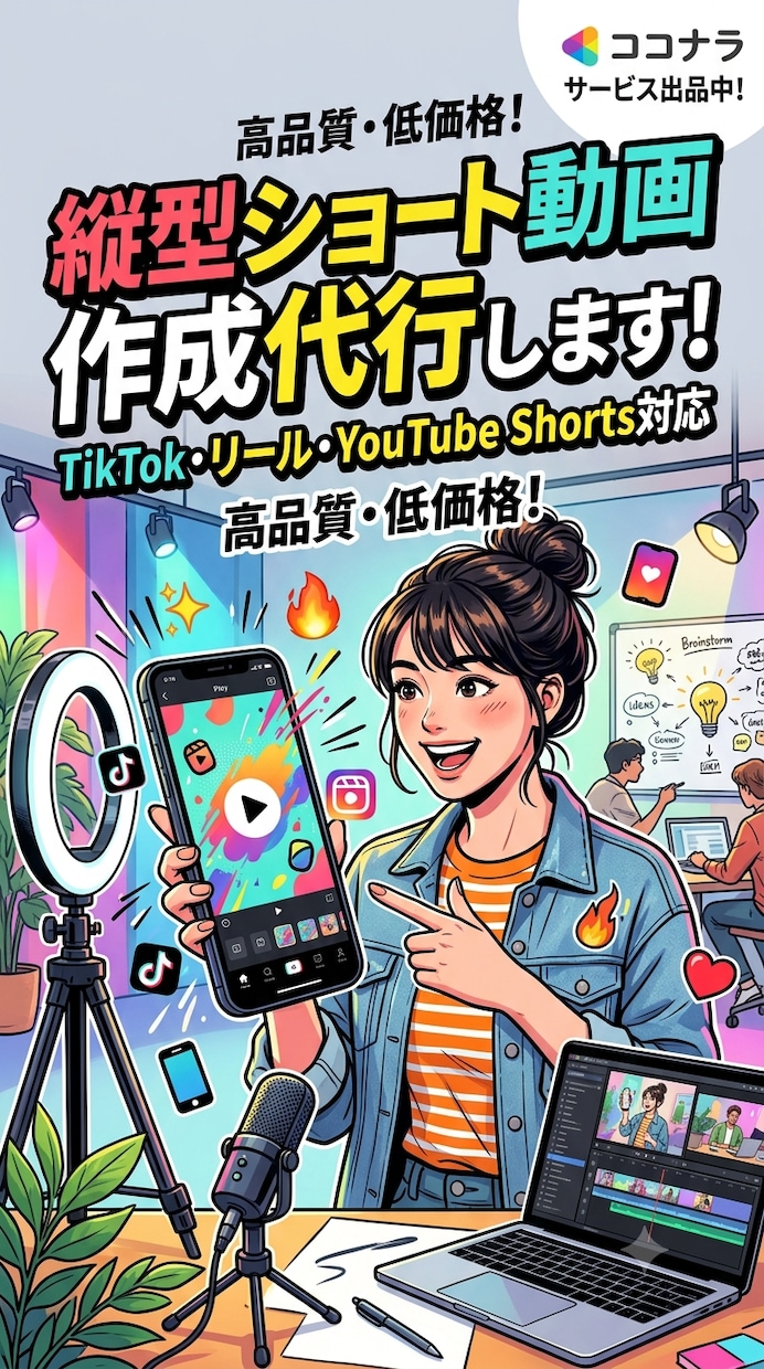 縦型動画の動画編集行います プレミアプロを使って動画編集いたします！ イメージ1
