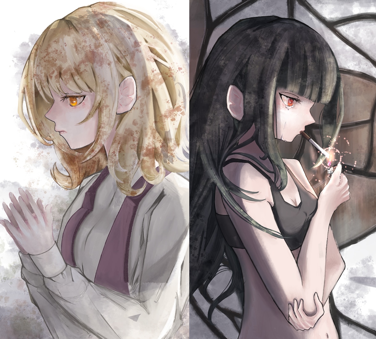 感情・物語を魅せる絵柄で、一枚絵を制作いたします あなたの求めるもの、伝えたいものが絵になる。 イメージ1