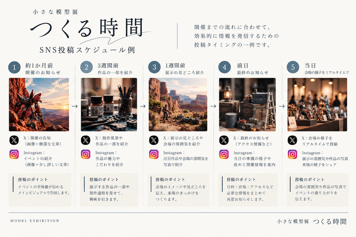 イベント告知画像とSNS投稿文を作成します 告知画像1枚＋X・Instagram投稿文2本をセットで イメージ4