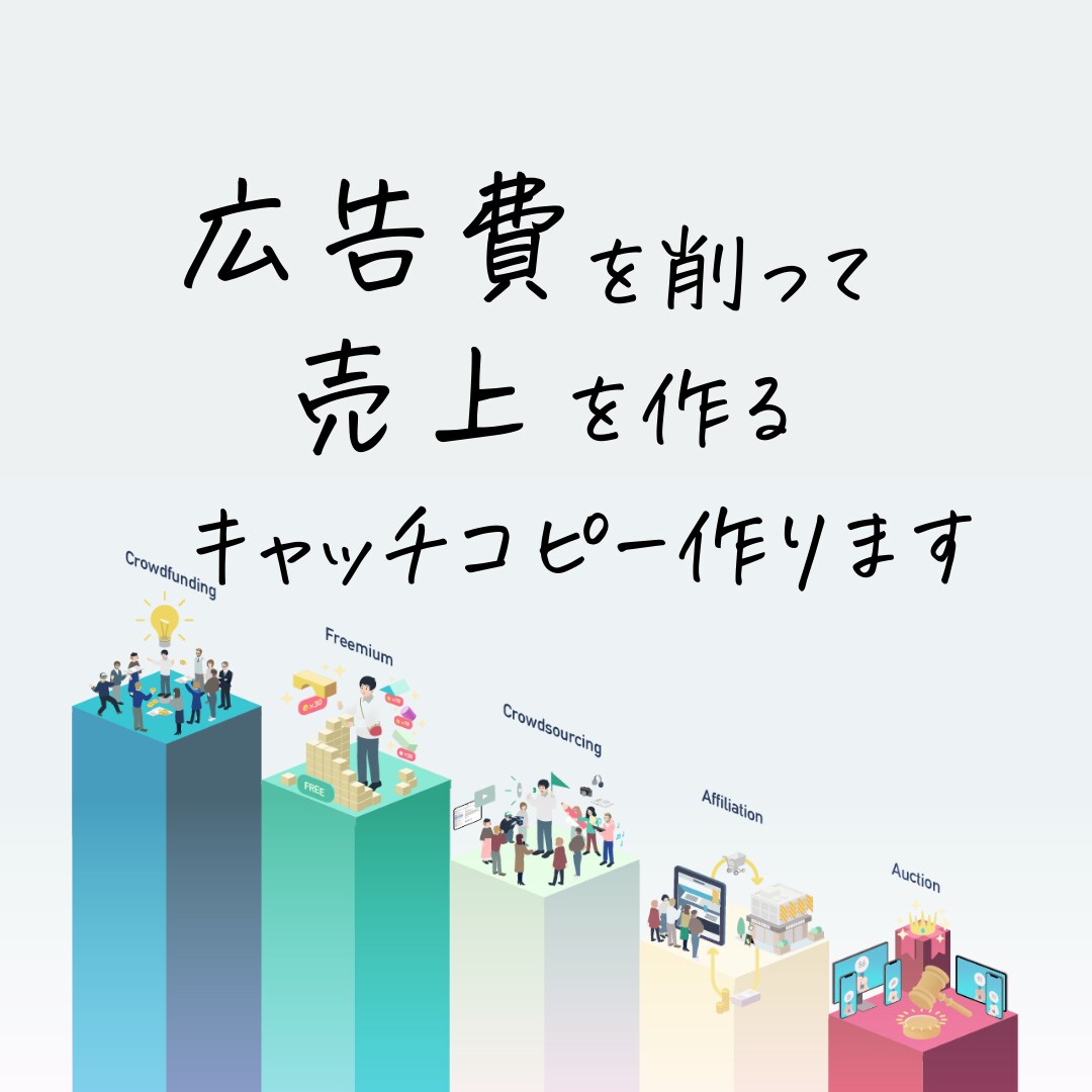 広告費を削って売上を作るキャッチコピー作ります 世界にひとつだけ、あなたの為に作成します イメージ1