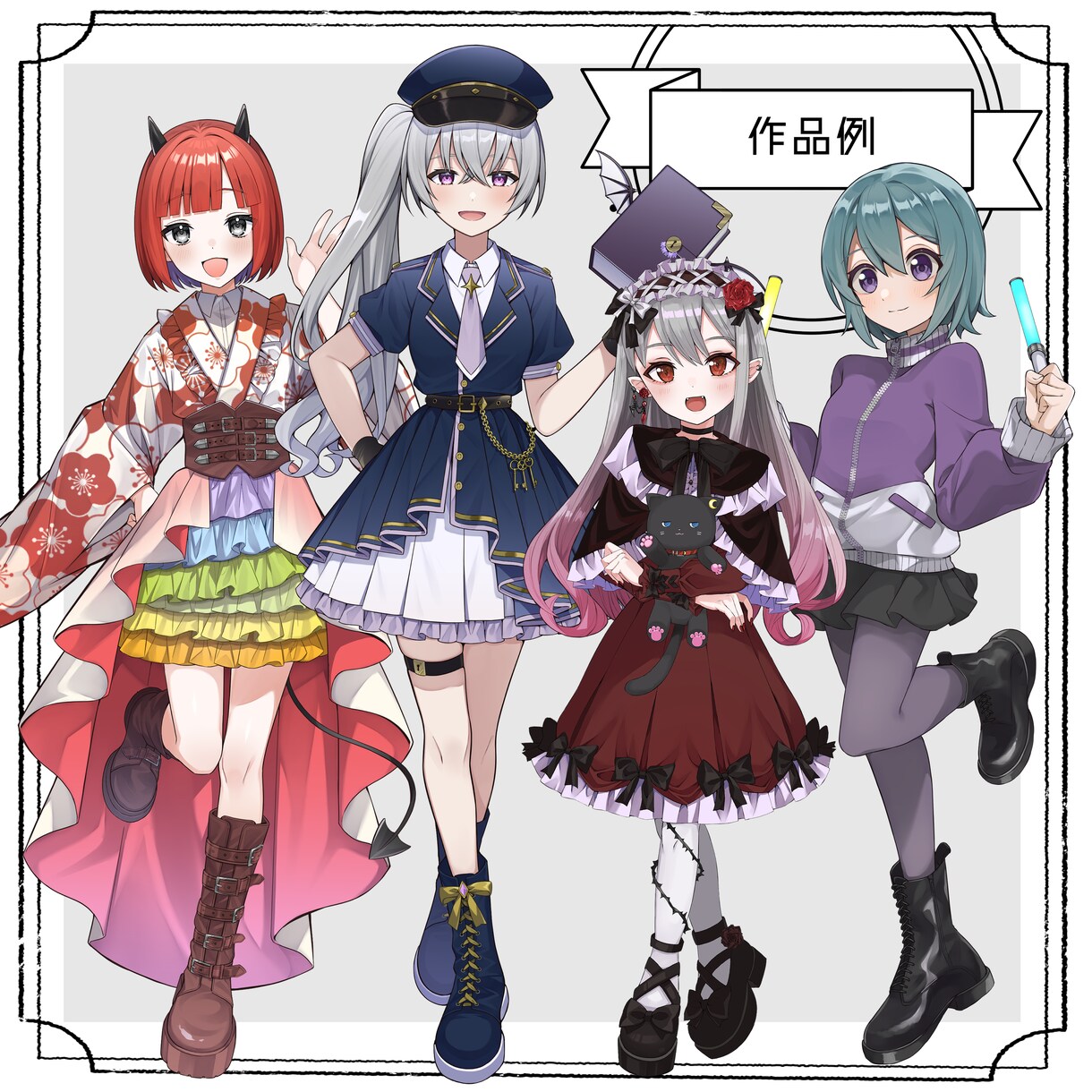 VTuber向け！Live2Dモデルを制作します キャラデザからパーツ分けまで。モデリングも対応可能！ イメージ5