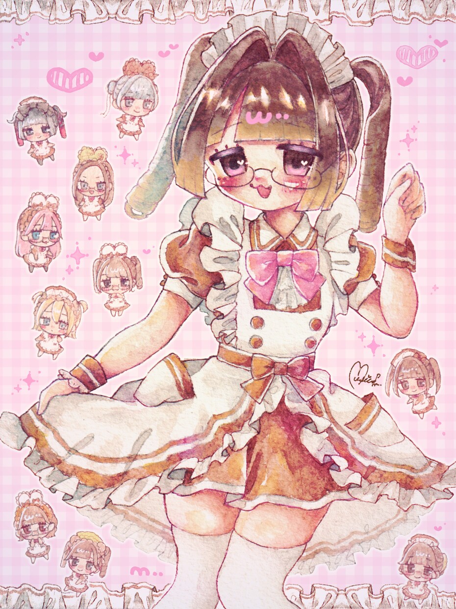 萌え絵イラスト制作します 平成萌え絵風の可愛らしいイラストを描きます♥ イメージ2