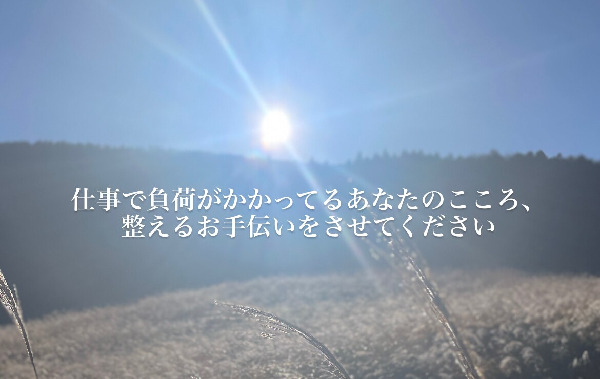 仕事や職場での心の負担、カウンセラーがほぐします 鬱病経験者だからこそ寄り添えるカウンセリング イメージ1