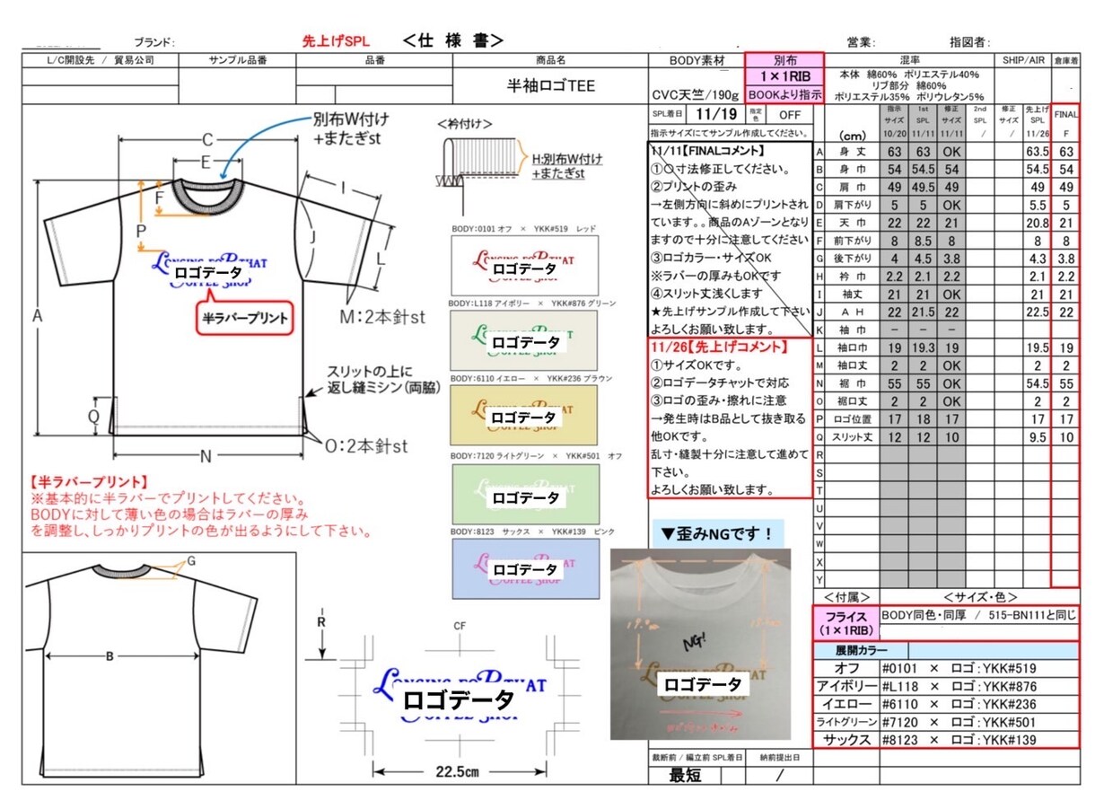 アパレル企業様オススメ！洋服の仕様書を作成します 絵型・仕様書などのデザイン依頼資料作成にお応え イメージ9