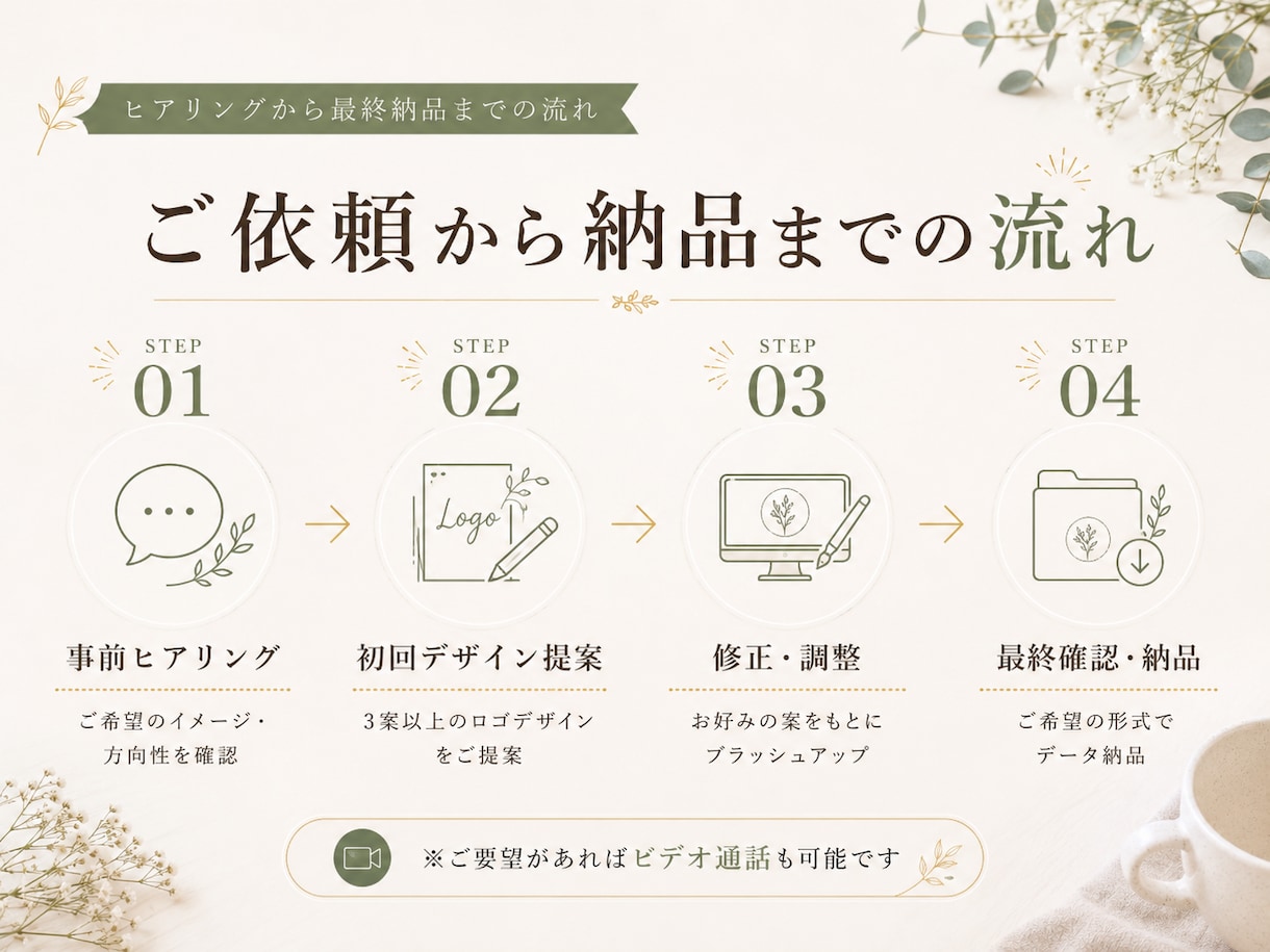 想いを形に！記憶に残るオリジナルロゴ制作いたします あなたの想いを丁寧にカタチにします。 イメージ4