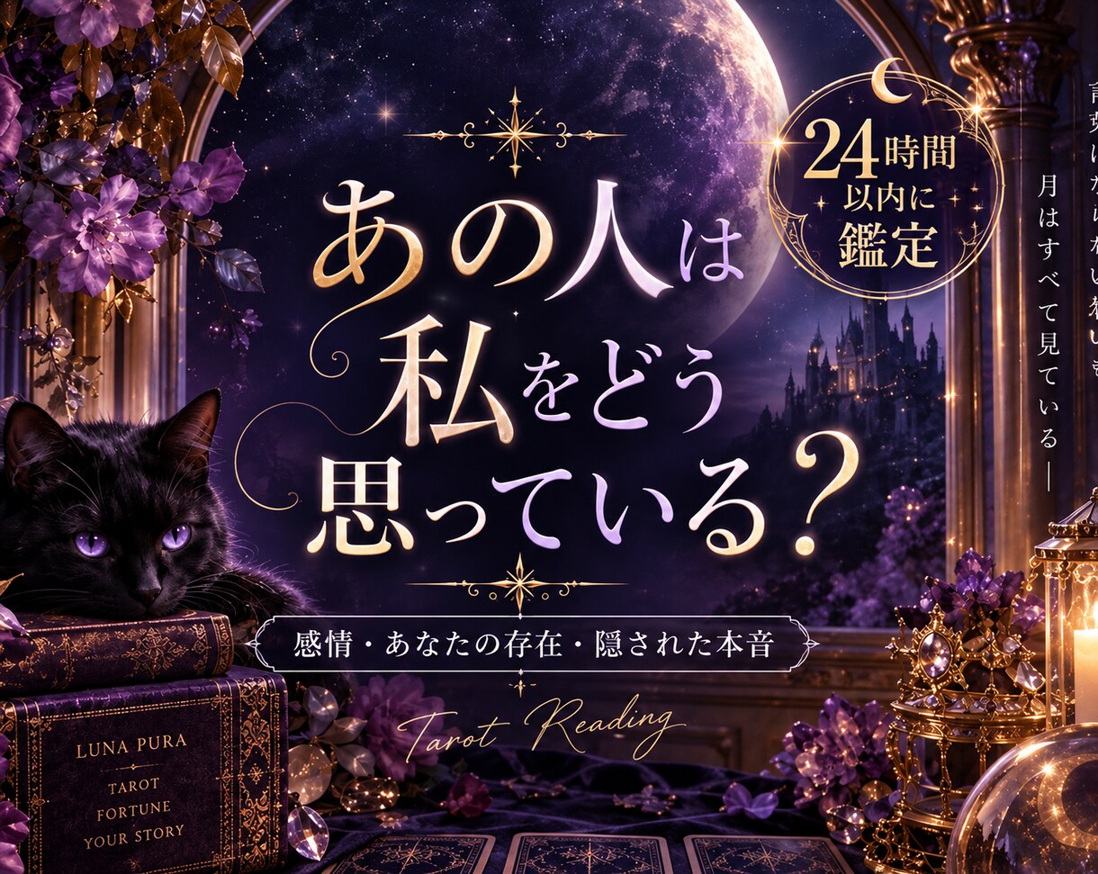 24時間以内鑑定 あの人のあなたへの本音を占います 感情・あなたの存在・隠された本音を読み解きます イメージ1