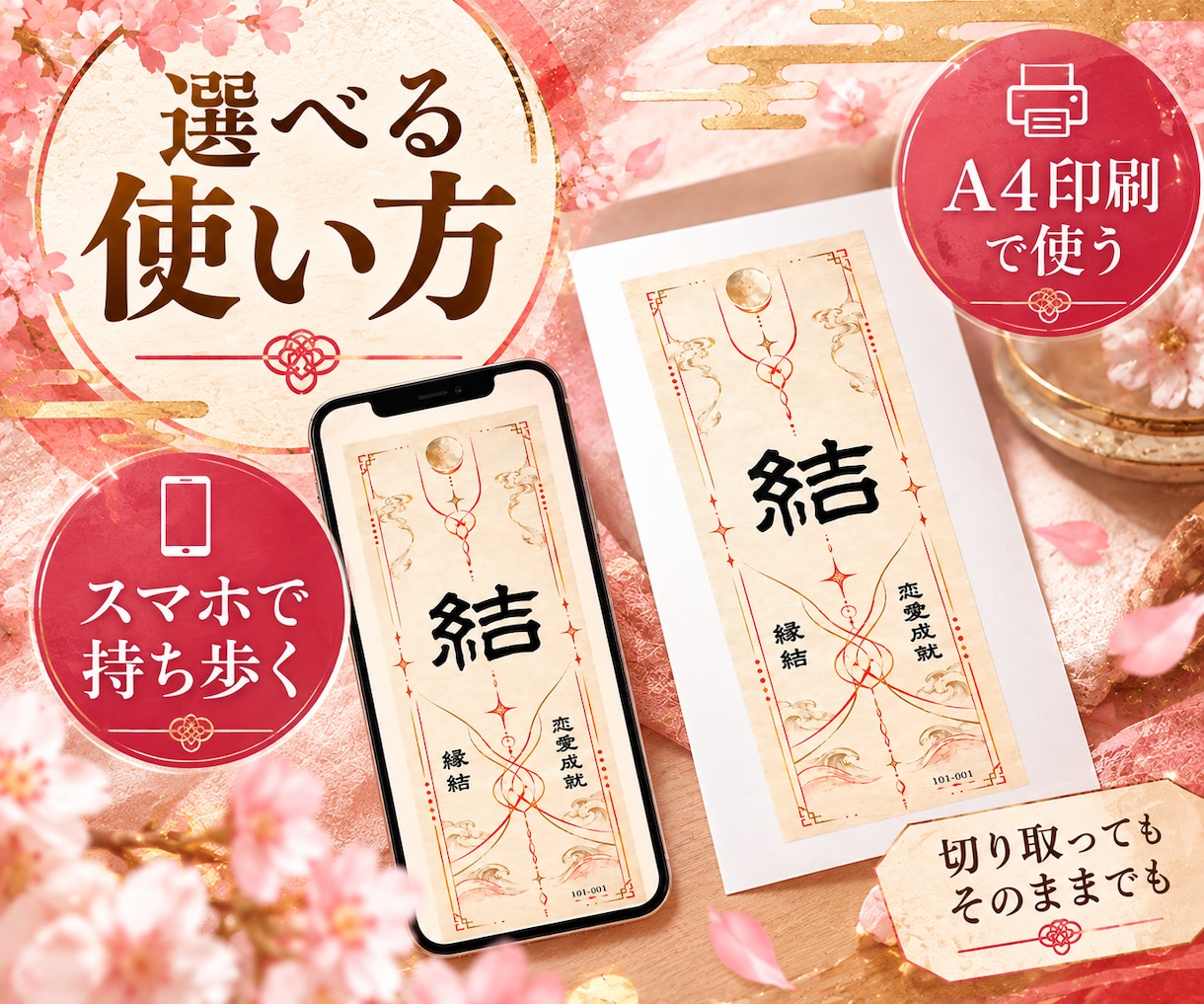 恋愛・縁結び｜願いを託す護符をお届けします 目に見えない恋の願いを、筆でひとつの形に イメージ2