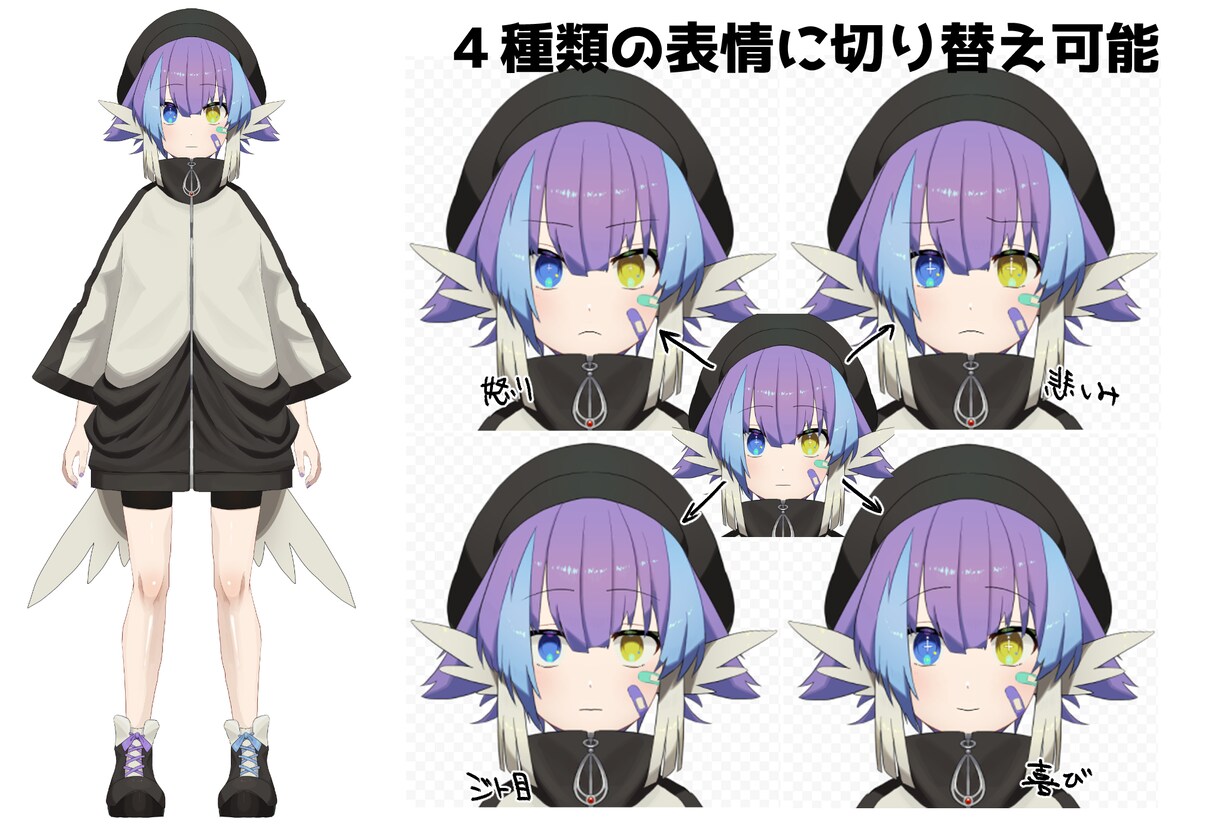 Vtuber用Live2Dモデルを販売します 即納品可！すぐVtuberになれます イメージ2